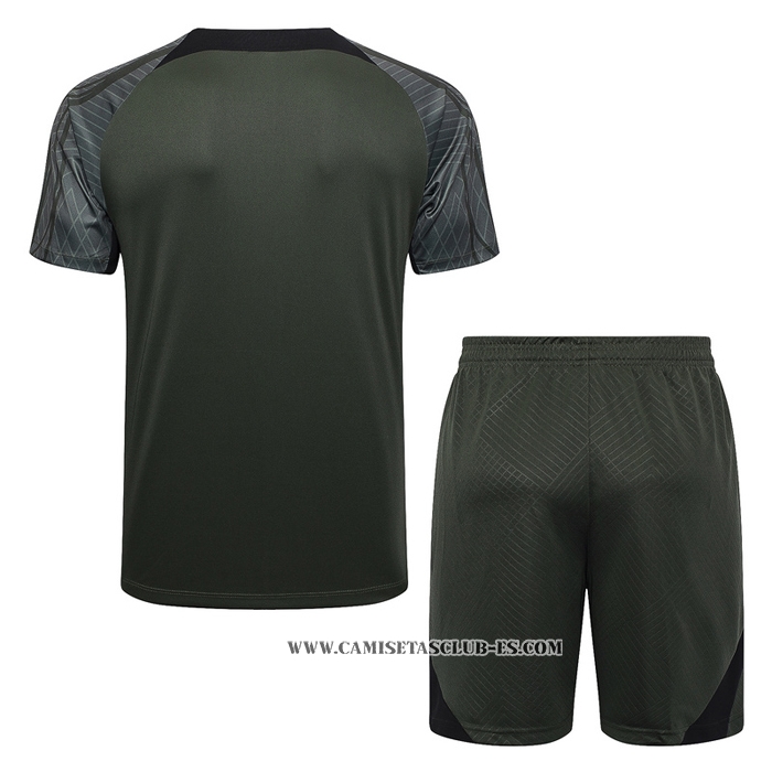 Chandal del Barcelona 23-24 Manga Corta Verde Oscuro - Pantalon Corto